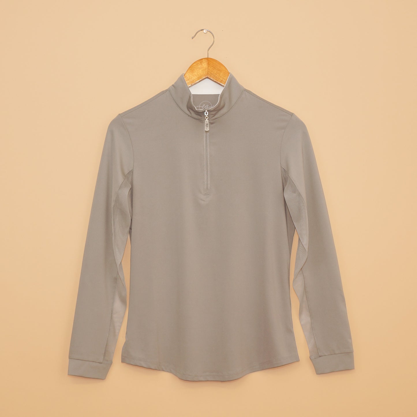 Gray/White Contrast Collar Sun Shirt by EA Limited Inc., designed with a UPF 50+ rating for superior sun safety