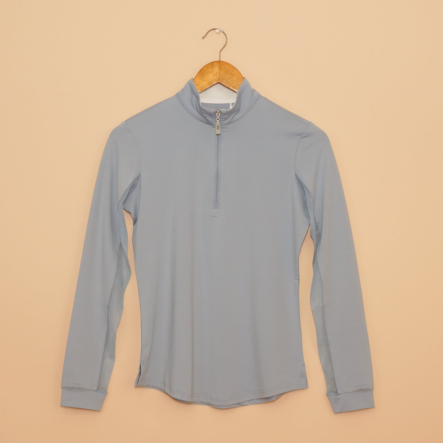 Fog Blue/White Contrast Collar Sun Shirt by EA Limited Inc. with UPF 50+ rating