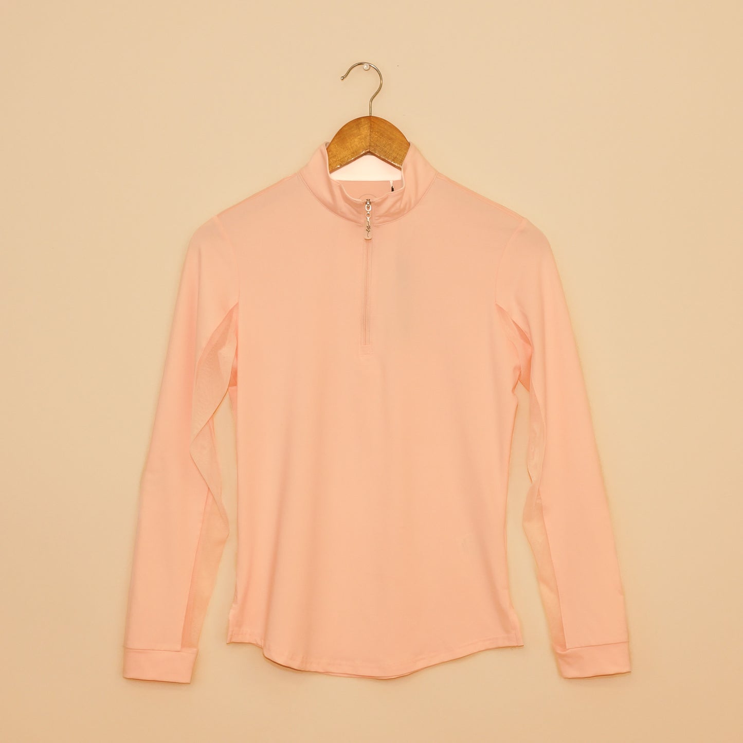 EA Limited Inc.'s Peach/White Contrast Collar Sun Shirt with UPF 50+ sun protection