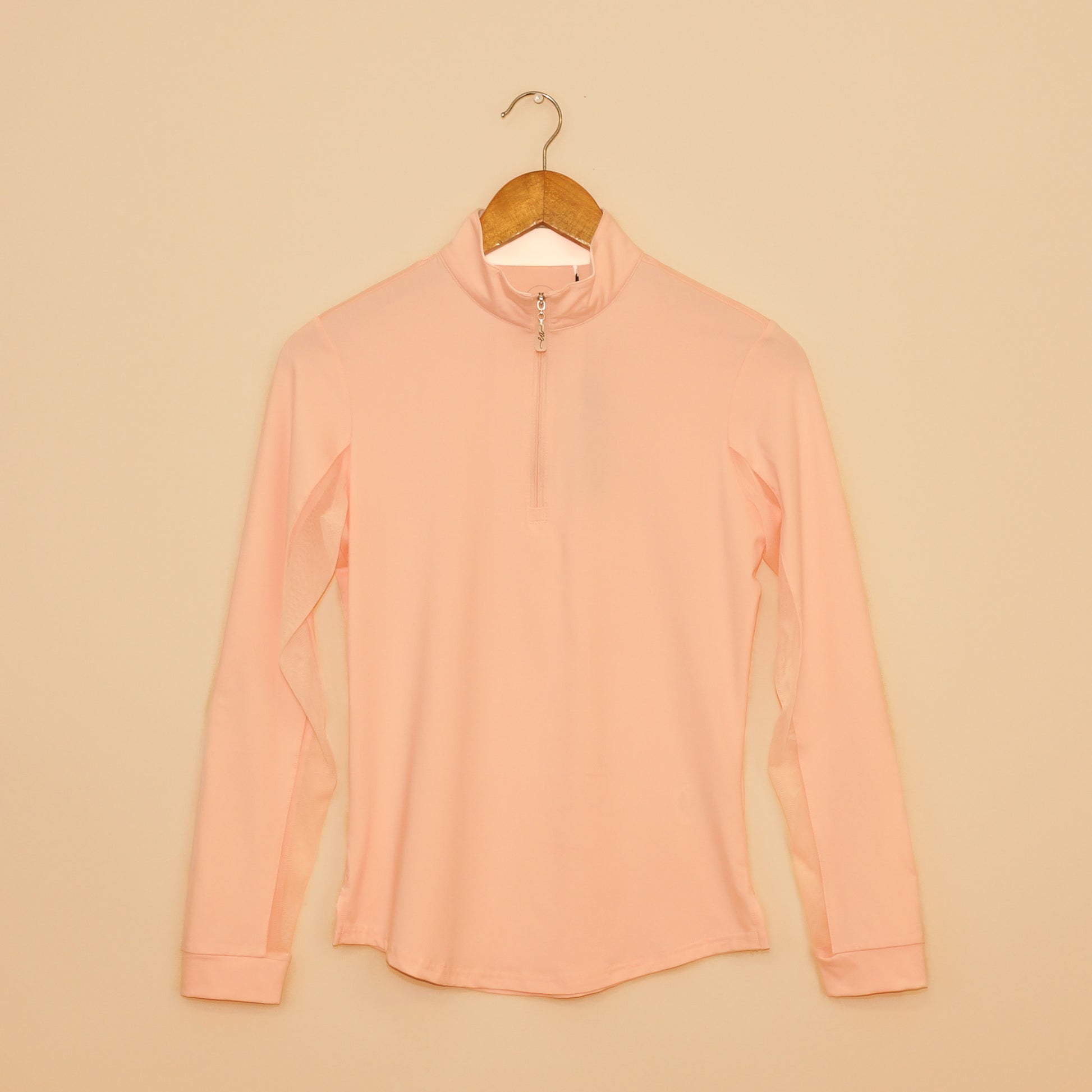 EA Limited Inc.'s Peach/White Contrast Collar Sun Shirt with UPF 50+ sun protection
