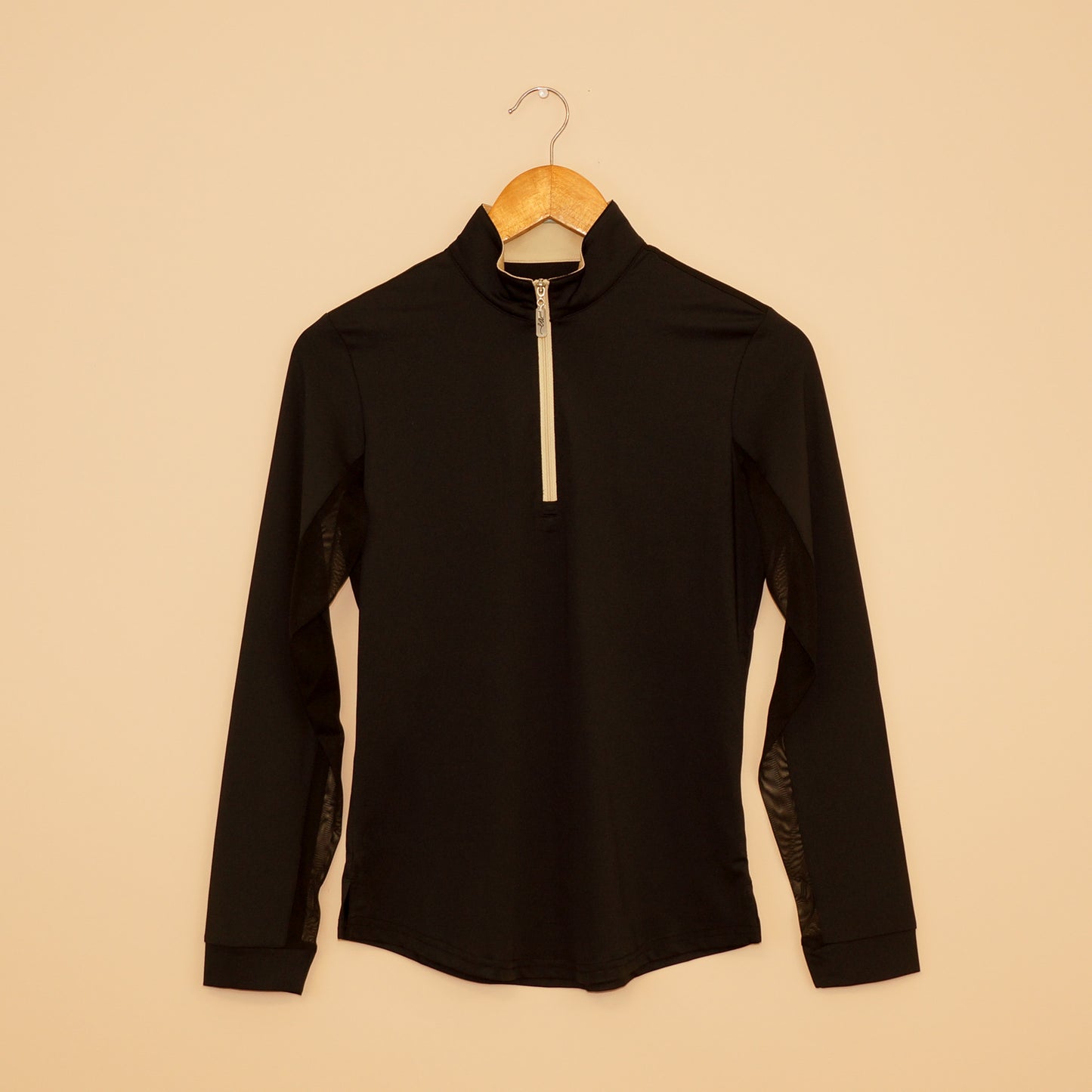 EA Limited Inc.'s Black/Cashmere Contrast Collar Sun Shirt that is rated UPF 50+ for maximum sun protection